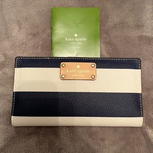 Kate Spade Blue and White Nautical Wallet